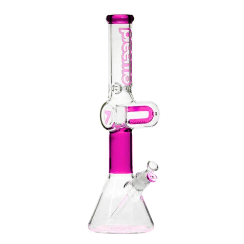 Preemo - 18” U-Shape Percolator Beaker - Pink - Bongs Canada