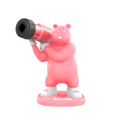 Yocan red berserk torch lighter bear holding a cannon in pink