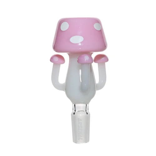 Pink Arsenal - 14mm Mushroom Cluster Glass Bowl 6ct - Bongs Canada