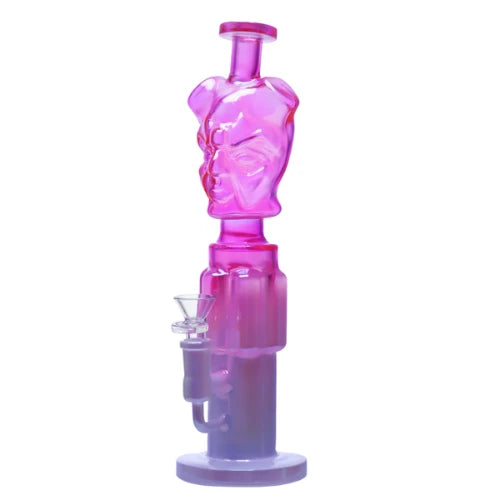 11" tall Legendary brand Neon Spirit Sculpt Cool Bong in Pink