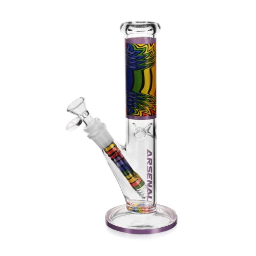 Arsenal Glass - 10" Arsenal Color Crest Straight Shooter - Purple - Bongs Canada