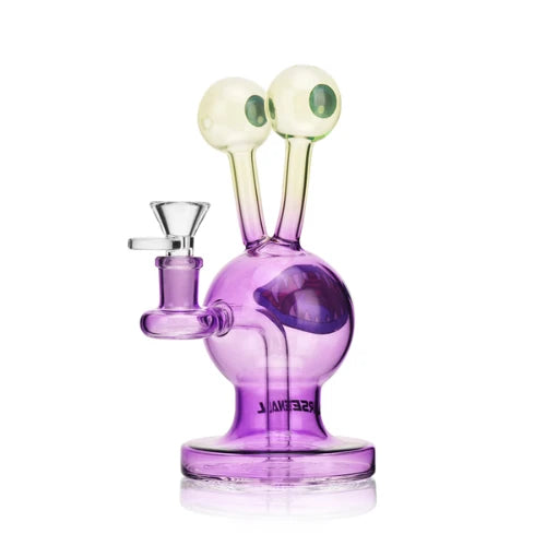 Arsenal - 7.4" Arsenal Alien Grin Glass Bong - Purple - Bongs Canada
