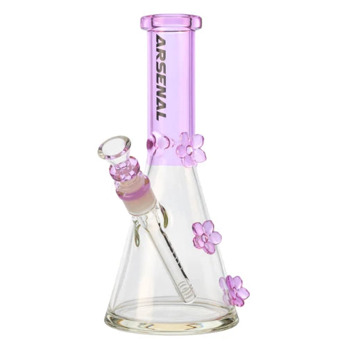 Arsenal Glass - Spring Bloom Glass Beaker 10” - Purple - Bongs Canada