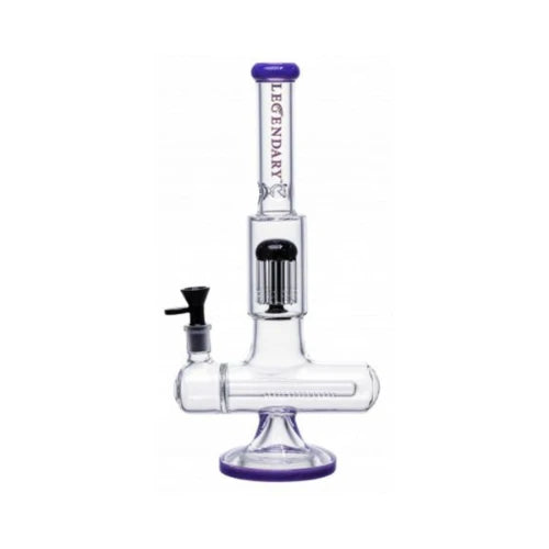 Legendary - 13 Inch Inline w Tree Perc Waterpipe - Purple - Bongs Canada
