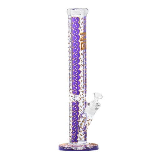 Nice Glass - 16” Straight Shooter Bong - Purple - Bongs Canada