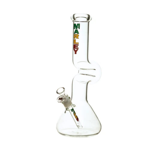Marley - 14" Curve Flow Bong - Rasta - Bongs Canada