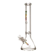 Marley - 16" 9mm Marley Clear Beaker Bong - Rasta - Bongs Canada