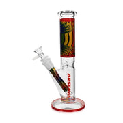 Arsenal Glass - 10" Arsenal Color Crest Straight Shooter - Red - Bongs Canada