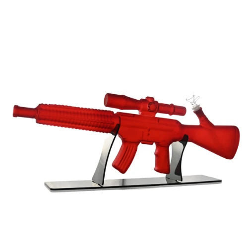 Arsenal Glass - 24" Thunderstrike Frosted Glass Bong - Red - Bongs Canada