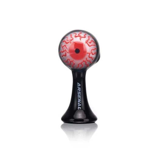 Arsenal Glass - 3.9" Arsenal Bloodshot Vision Handpipe – Red - Bongs Canada
