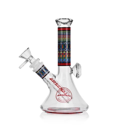 Arsenal - 7" Arsenal Mosaic Bliss Beaker Bong - Red - Bongs Canada