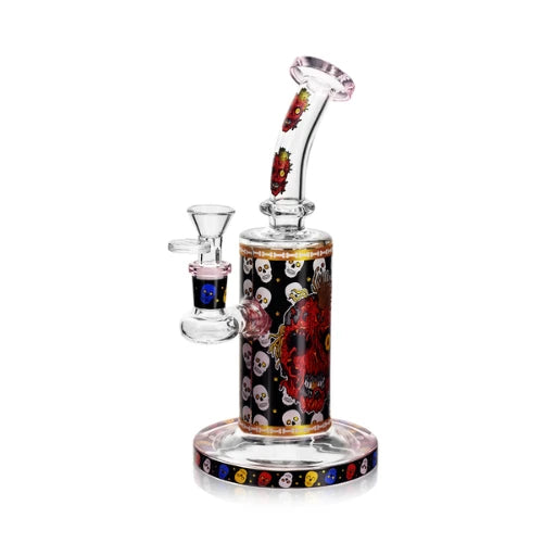 Arsenal Glass - 9" Angry Skull Glass Rig - Red - Bongs Canada