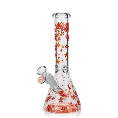 Arsenal Glass - Flower Serene Glass Bong - Red - Bongs Canada