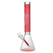 16" tall arsenal brand backwoods beaker bong 7mm thick glass in red