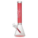 16" tall arsenal brand backwoods beaker bong 7mm thick glass in red