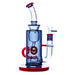 10" tall cheech brand dual chamber recycler bubbler in red