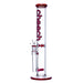 16" tall Red Cheech straight tube bong made with 5mm glass with inline percolator 