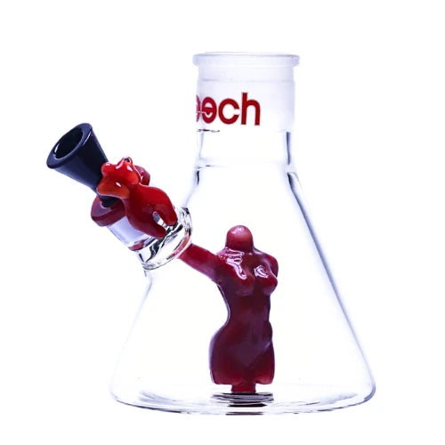 Cheech - 7.5” Pin-Up Build-A-Bong Base - Red - Bongs Canada