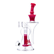 9" tall cheech brand recycler dab rig in red