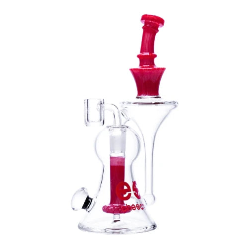 9" tall cheech brand recycler dab rig in red