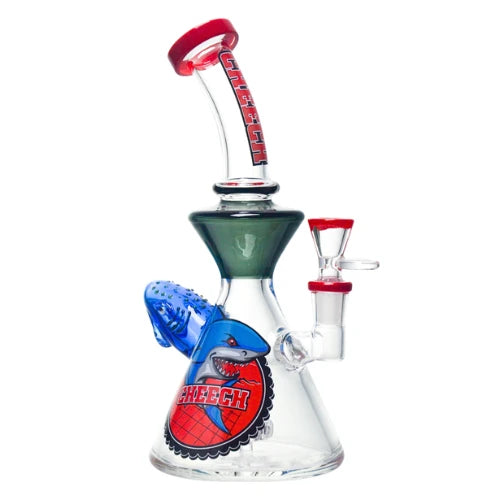 Cheech - 9 Inch Shark Splash Waterpipe - Red - Bongs Canada