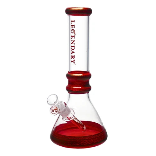 Legendary brand 12 Inch 5mm thick glass Full Color Beaker bong in Red