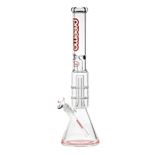 Preemo - 19” Dome Over Double Disc Perc Beaker - Red - Bongs Canada