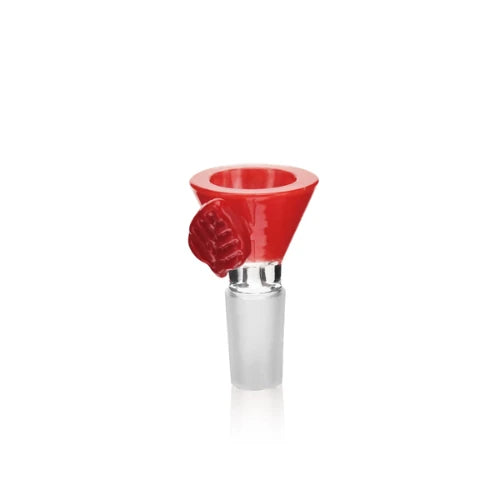 Arsenal - 2.5” Leafy Vibe Bowl - Red -Bongs Canada
