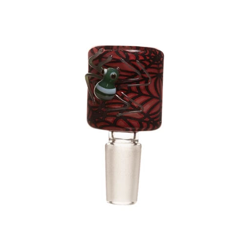 (5) Arsenal Glass - 14mm Spider Glass Bowl – Red - Bongs Canada