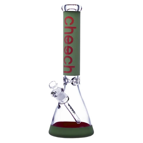 Cheech - 16” 7mm Matte Logo Beaker Bong - Red - Bongs Canada