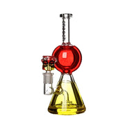 Cheech - 9" Double Color Glycerine Beaker - Red | Yellow - Bongs Canada