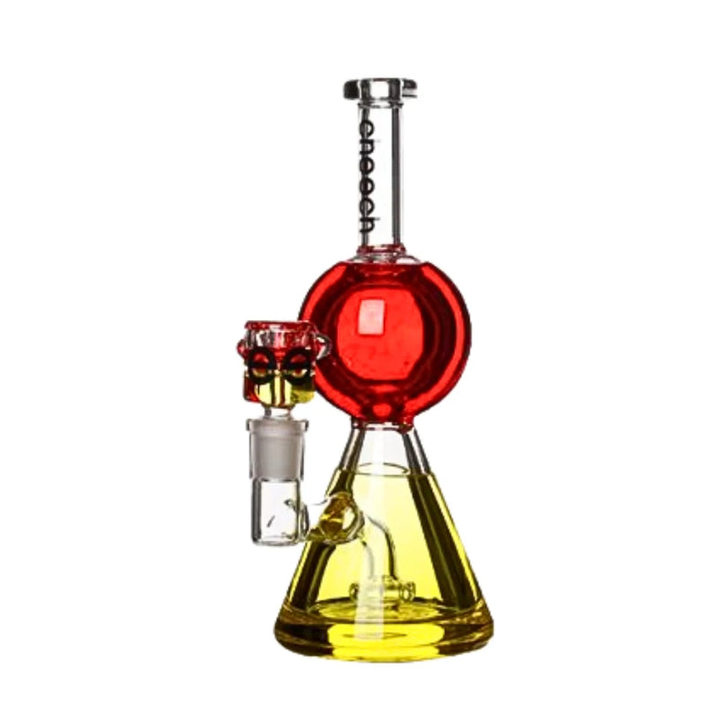 Cheech - 9" Double Color Glycerine Beaker - Red | Yellow - Bongs Canada