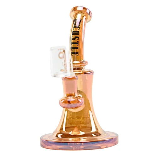 Castle Glass - 8.5” Bell Rig - Rose Gold - Bongs Canada