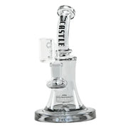 Castle Glass - 8.5” Bell Rig - Silver - Bongs Canada