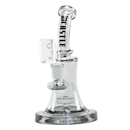 Castle Glass - 8.5” Bell Rig - Silver - Bongs Canada