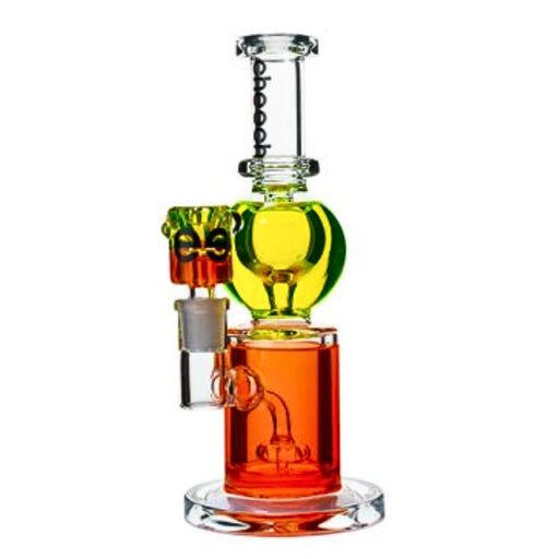 Cheech - 9" Double Color Bong with Perc - Slime | Orange - Bongs Canada

