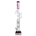 Arsenal Glass - 30" Double Perc Zong - Slime Pink - Bongs Canada