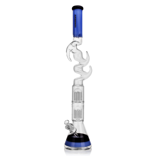 Arsenal Glass - 30" Double Perc Zong - Slime Purple - Bongs Canada