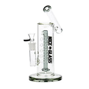Nice Glass - 10.5” Spiral Percolator Bubbler - Smoke - Bongs Canada