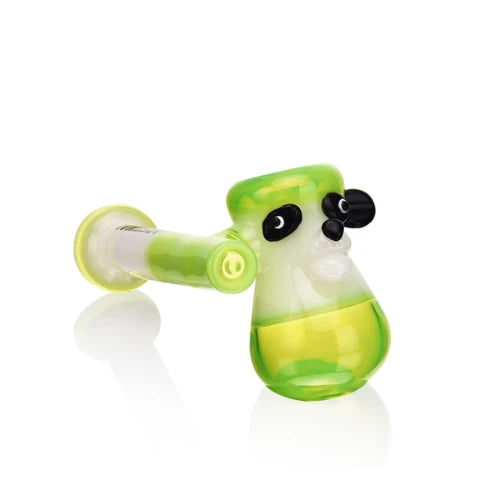 Arsenal Glass - 5" Panda Glow Glass Handpipe - T Green - Bongs Canada