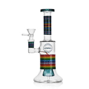 Arsenal Glass - 7.6" Rainbow Matrix Perc Bong - Teal - Bongs Canada
