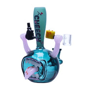 Cheech - 7” Tongue Tied Recycler - Teal - Bongs Canada