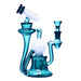 8.5" tall Cheech brand recycler bubbler in teal