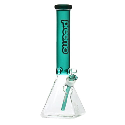 Preemo - 16” Pyramid Base Beaker - Teal - Bongs Canada