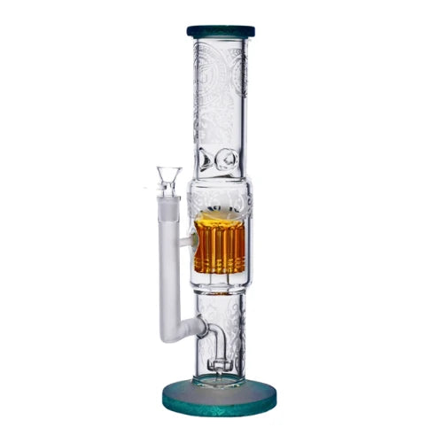 Legendary - 14 Inch Inferno Perc Straight Tube - Transblack - Bongs Canada