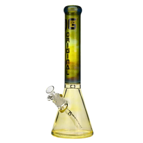 OG Original - 16 Inch 9mm Color Fumed Beaker Bong - Transblack - Bongs Canada