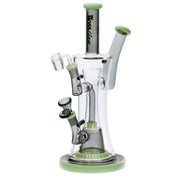 Hoss Glass - 12" Two-Tone Double Bubbler - Transparent Black - Bongs Canada