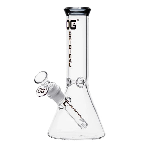 OG Original - 8" OG Original Bold Rim Beaker - Transparent Black - Bongs Canada