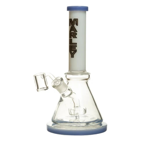 Marley - 10" Solid Bottom Dab Rig - White - Bongs Canada