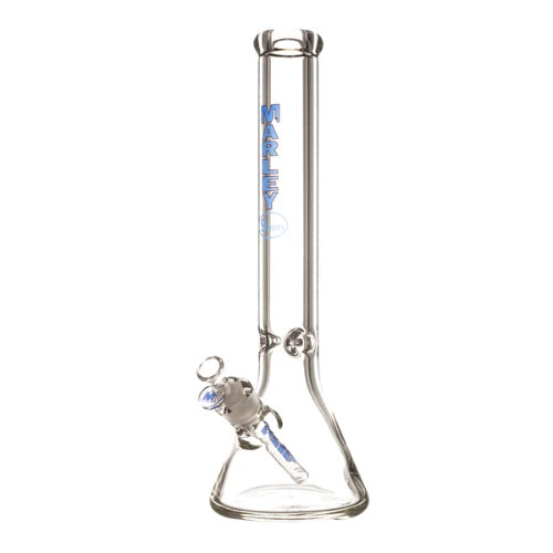 Marley - 16" 9mm Marley Clear Beaker Bong - White - Bongs Canada